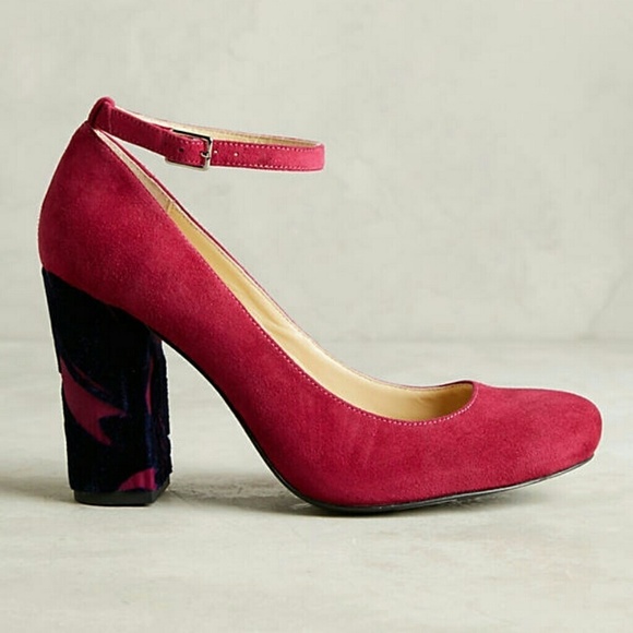 Price firm. Nwt anthropologie pink suede heels - Picture 2 of 5